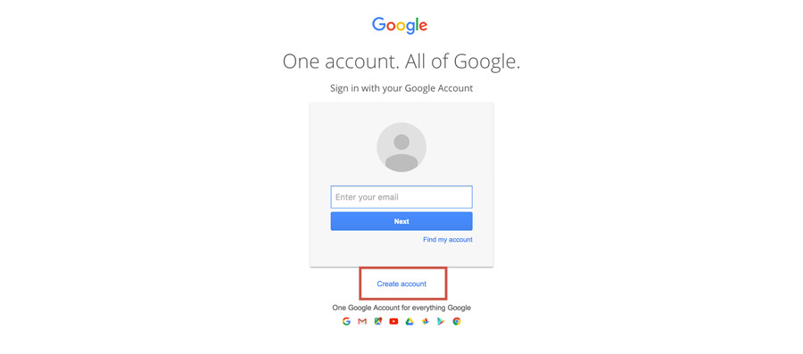 create google account