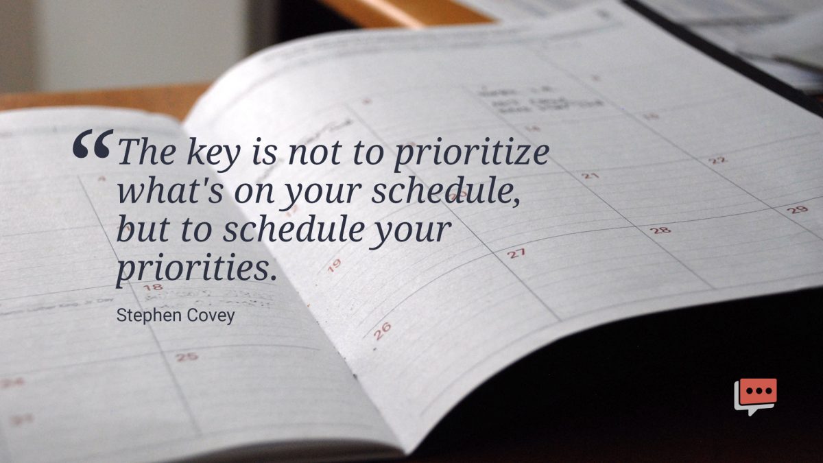 quote about prioritizing your schedule