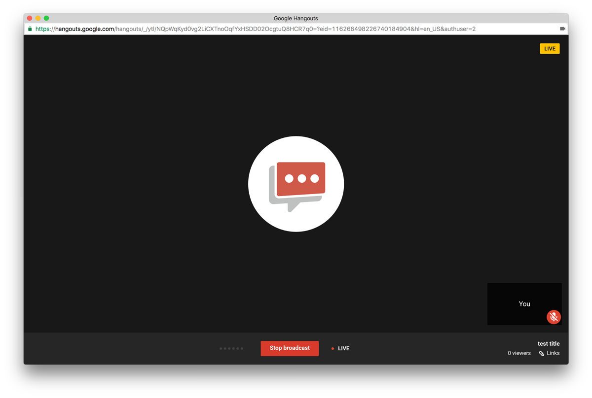 youtube live event stop broadcast button