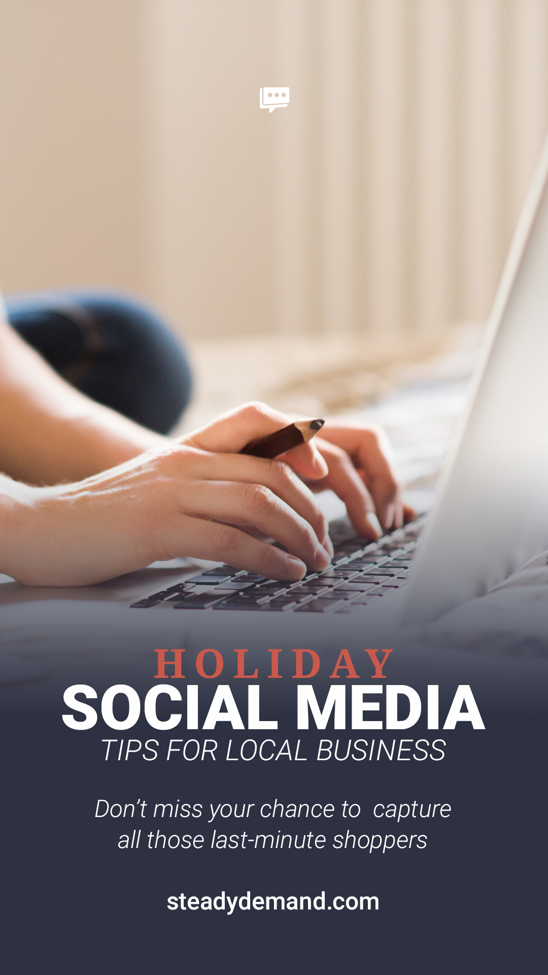 Helpful list of last-minute business social media tips for the holidays. #socialmediamarketing #contentmarketing #localbusiness
